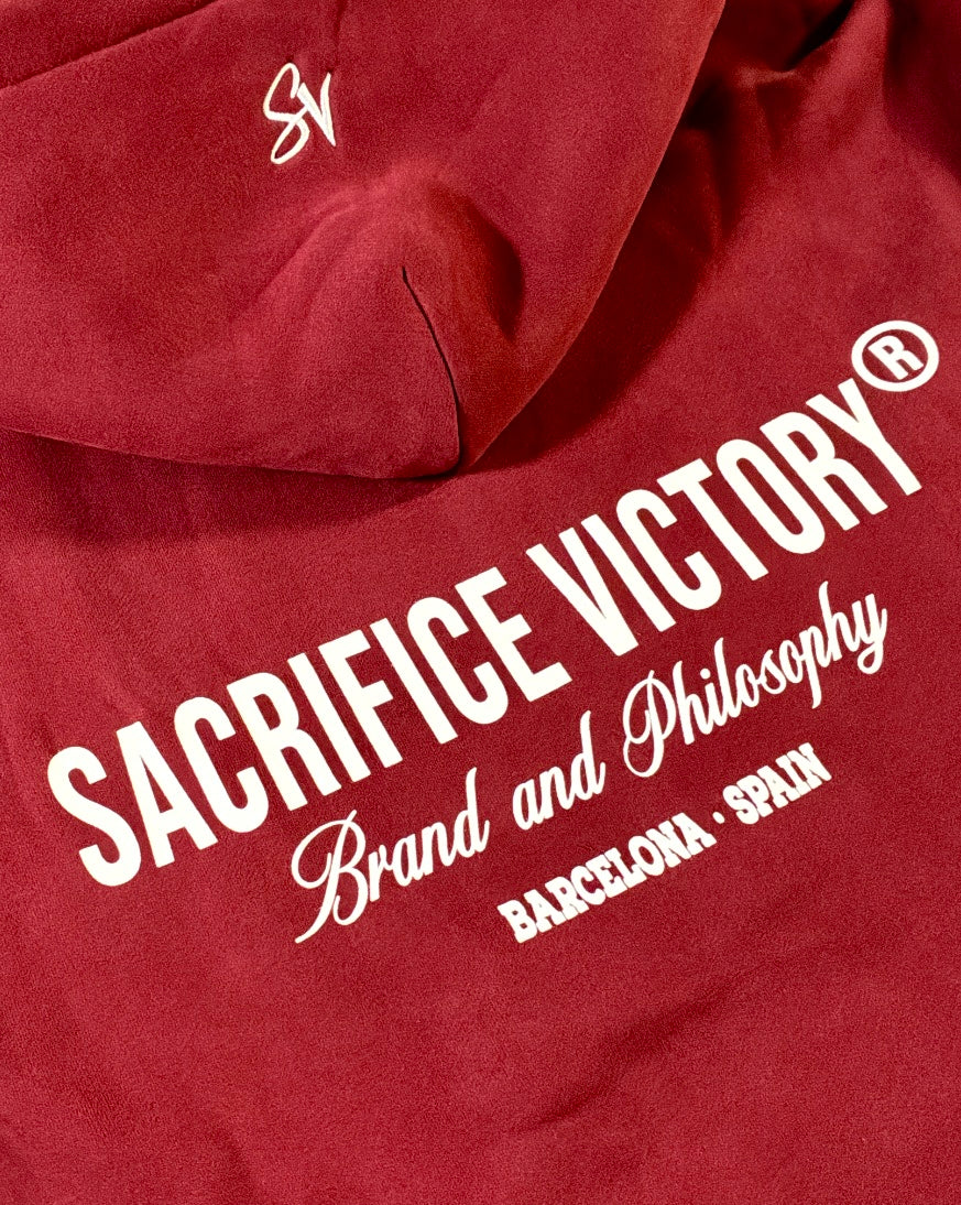 Manifesto Hoodie Wine Red