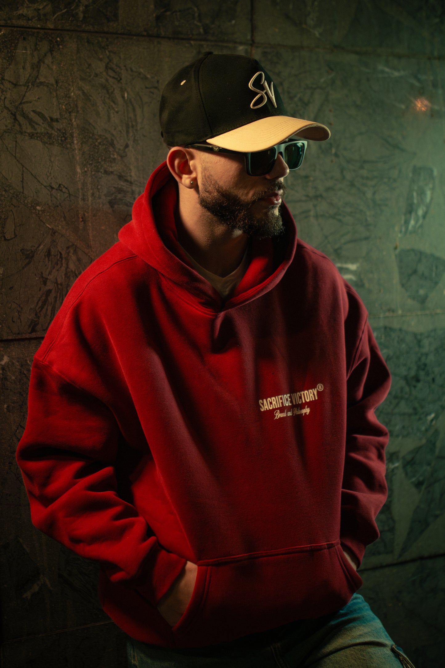 Manifesto Hoodie Wine Red