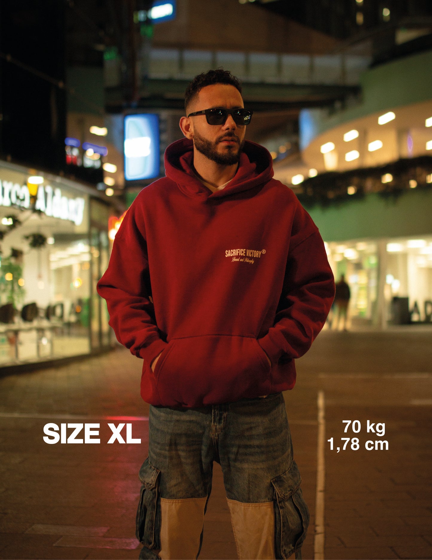 Manifesto Hoodie Wine Red