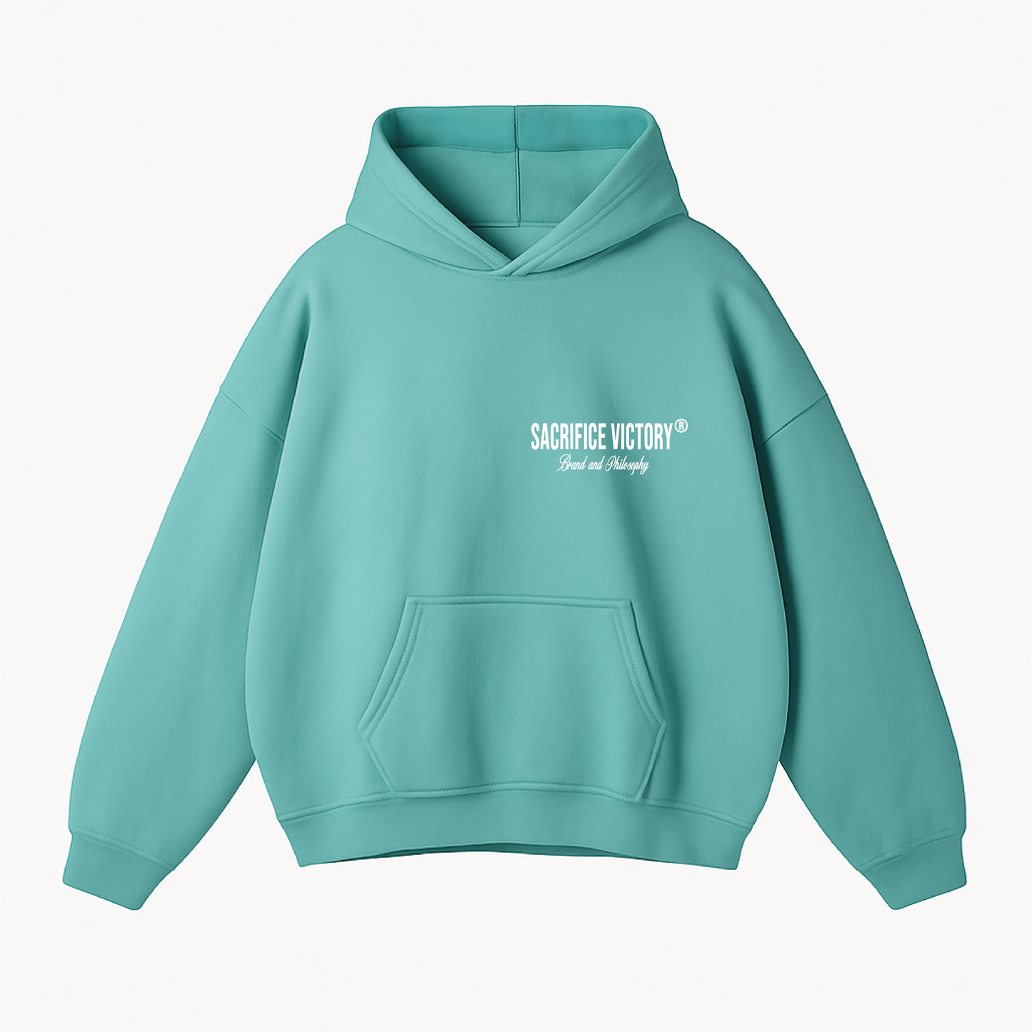 Manifesto Hoodie Teal Blue